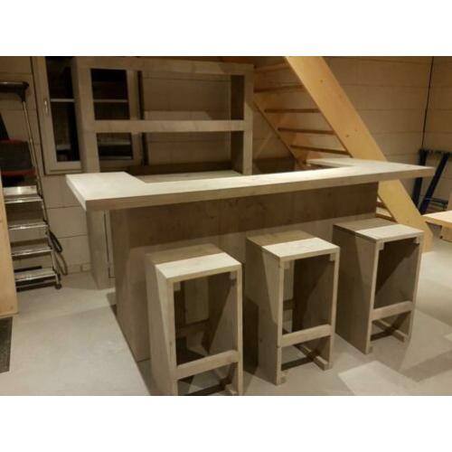 bar thuisbar mancave steigerhout op gewenste maat gemaakt