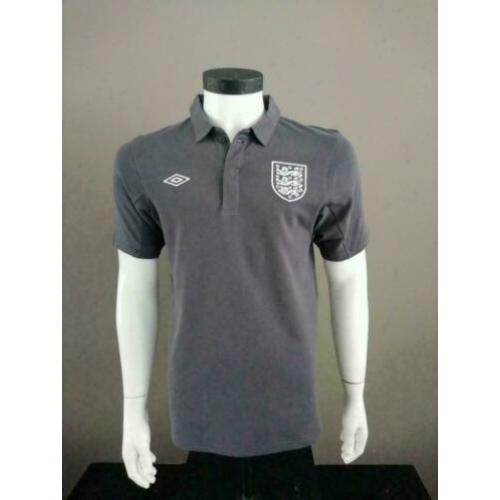 Umbro voetbal polo. Grijs. "England National Team" Maat M.