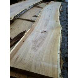 prachtige eiken schaaldelen/boomstamplanken 53mm dik