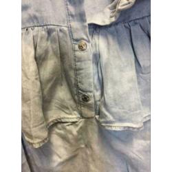 Zacht denim blouse, maat: 110/116