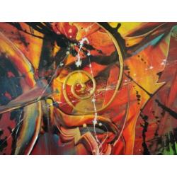 " Turbulence " prachtig Acrylschilderij