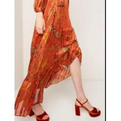 Ba&sh lange asymmetrische wikkel rok mt 1 (XS)