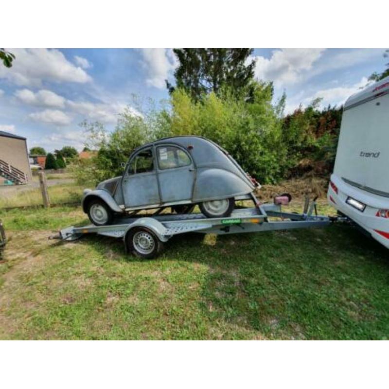 Auto/Moto transsporter voor kleine auto, kiepbaar lier rem