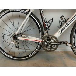 dedacciai racefiets carbon, wit-rood, 22 versnellingen