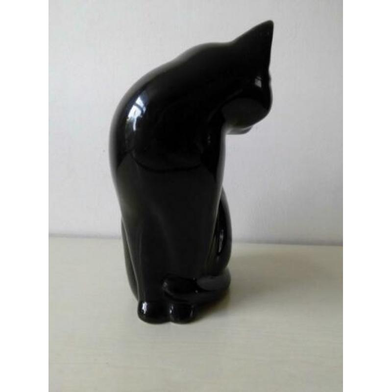 Vintage zwarte Kat keramiek