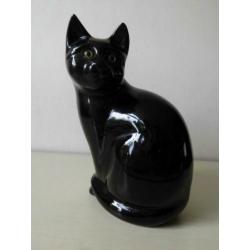 Vintage zwarte Kat keramiek