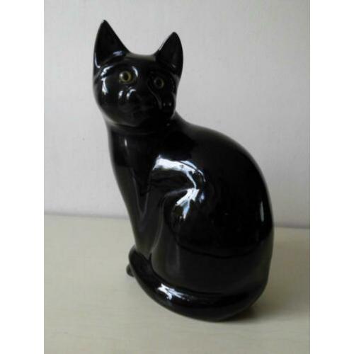 Vintage zwarte Kat keramiek