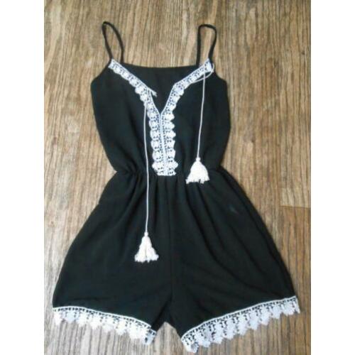 leuke zwarte play suite maat S zgan