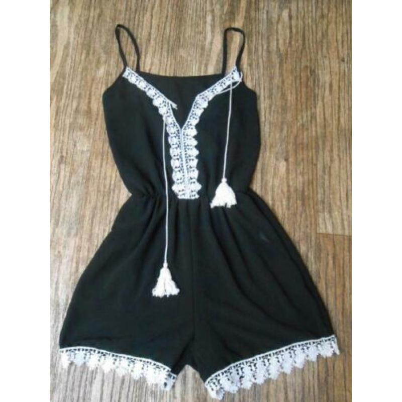 leuke zwarte play suite maat S zgan