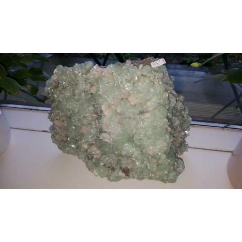 GROTE KLUSTER Groene APOFYLIET Mineraal Mineralen etc etc