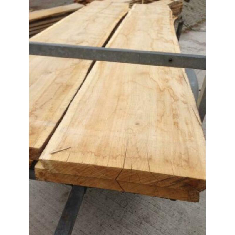 prachtige eiken schaaldelen/boomstamplanken 53mm dik