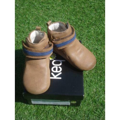 Schoentjes baby maat 23 nubuck leer Keq klittenband nieuw