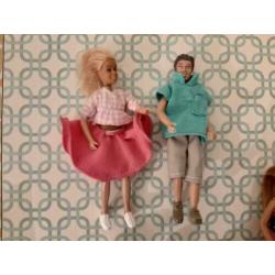 Lundby poppenhuis 6 popjes + baby