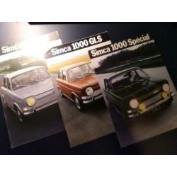 3 brochures Simca 1000