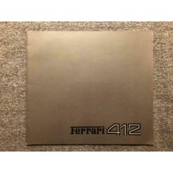 Brochure / folder Ferrari 412