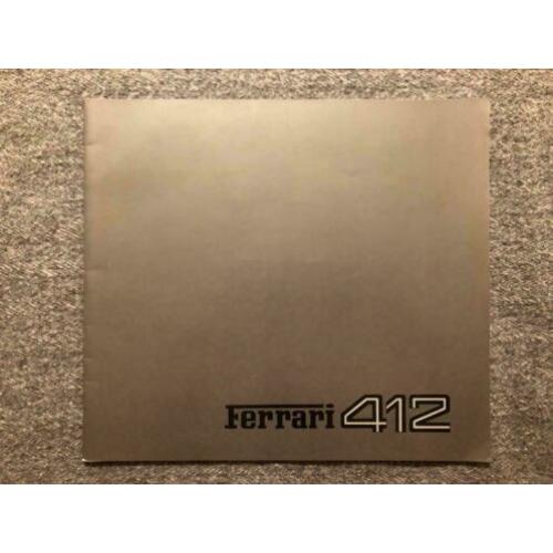Brochure / folder Ferrari 412