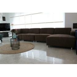 Design module Taupe kleur hoekbank