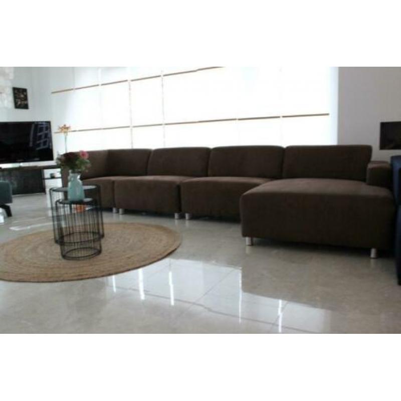 Design module Taupe kleur hoekbank