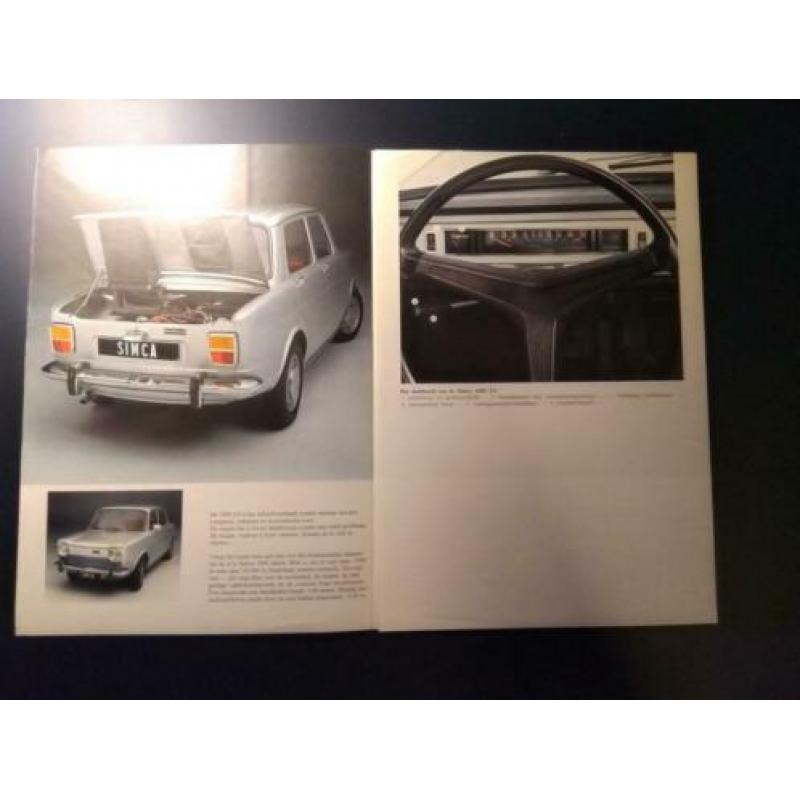 3 brochures Simca 1000