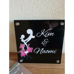 Plexiglas naamborden op bestelling.