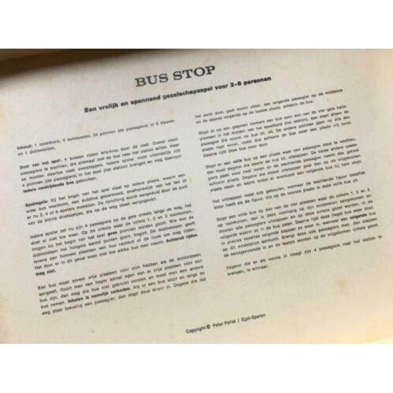 Bus Stop, bordspel uit de jaren 60 (Egel-spelen) Bus Stop