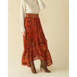 Ba&sh lange asymmetrische wikkel rok mt 1 (XS)