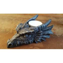 Black Dragon beeldje, waxinelichthouder en notitieboek