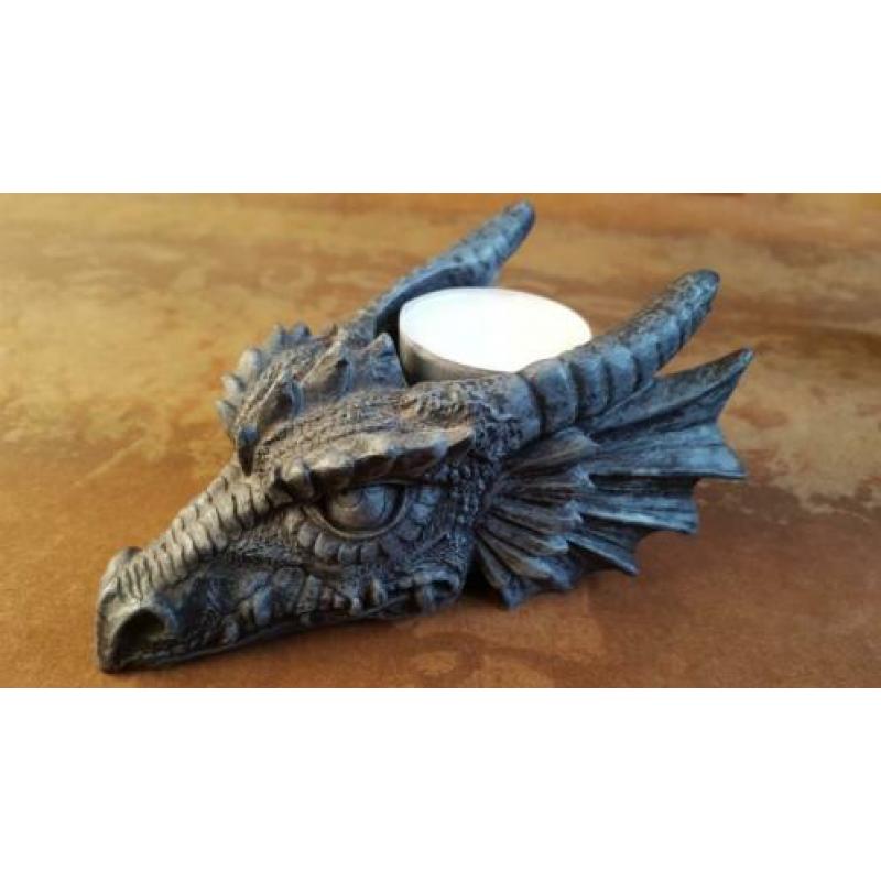 Black Dragon beeldje, waxinelichthouder en notitieboek