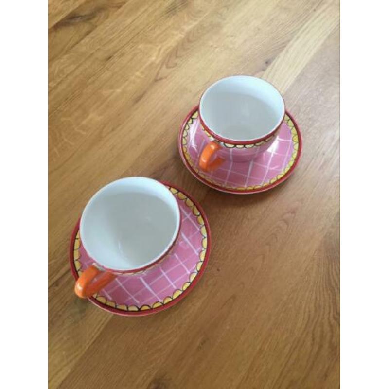 Blond Amsterdam soepkom met schotel 2 stuks