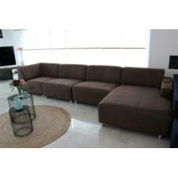 Design module Taupe kleur hoekbank