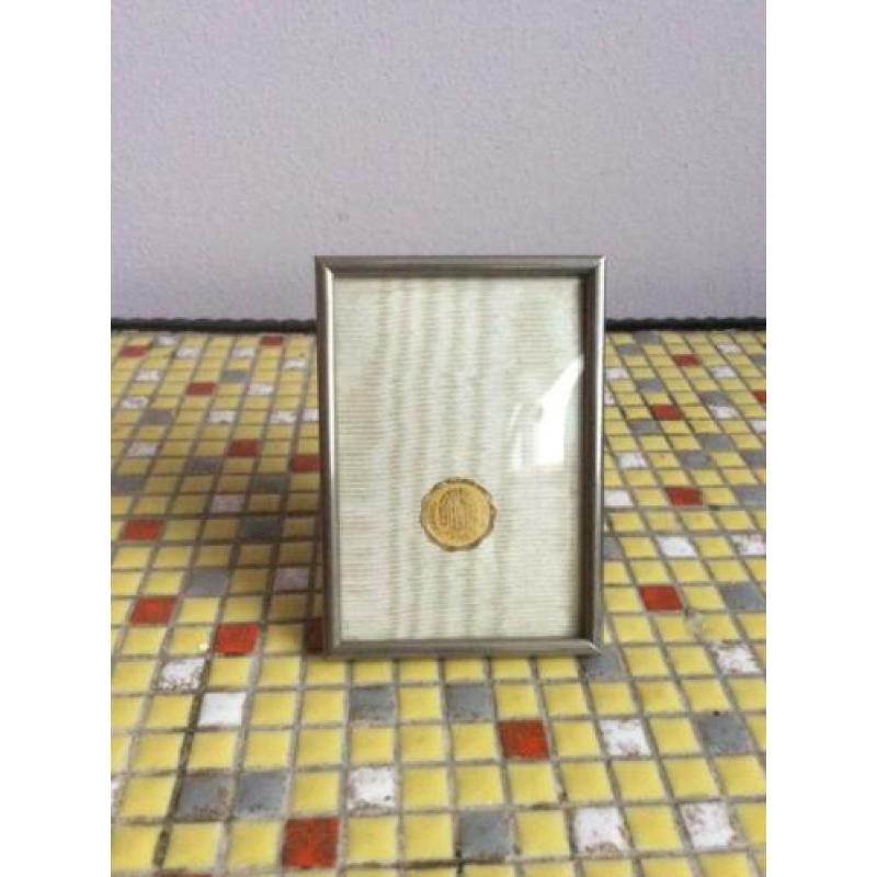 Fotolijst, bol glas, Jyden, vintage, klein