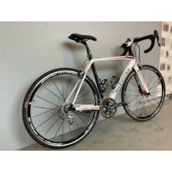 dedacciai racefiets carbon, wit-rood, 22 versnellingen