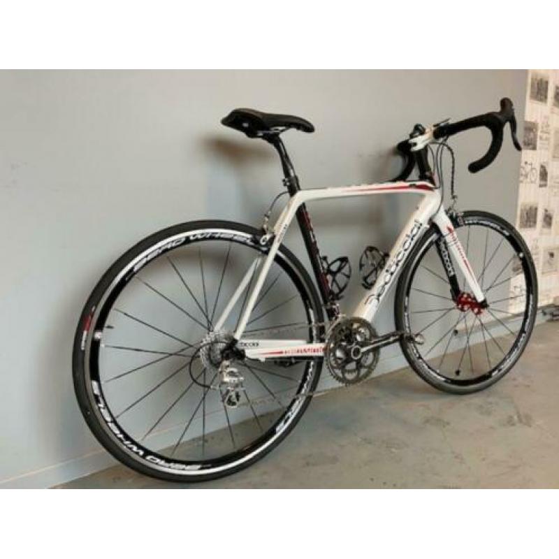dedacciai racefiets carbon, wit-rood, 22 versnellingen