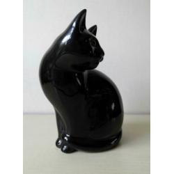 Vintage zwarte Kat keramiek