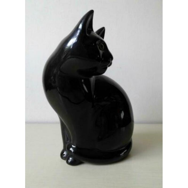 Vintage zwarte Kat keramiek