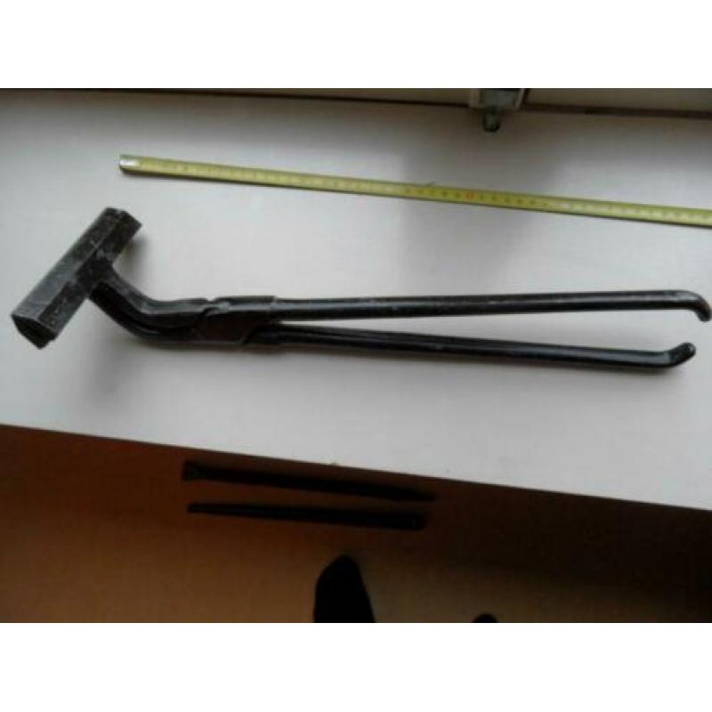 plooitang zink 140 mm gebogen 45 gesmeed zettang felstang