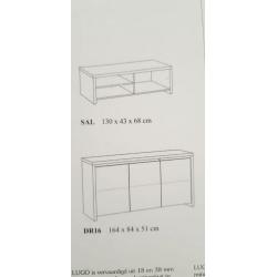 Starters meubelset, eettafel, salon, tv, dressoir