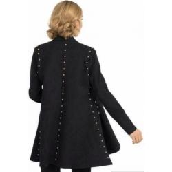 Ribkoff stijlvol lang vest jasje zwart met studs maat M