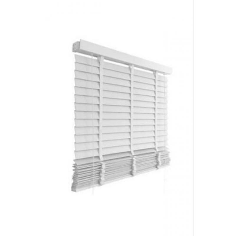 Aluminium jaloezie 50 mm wit met ladderband