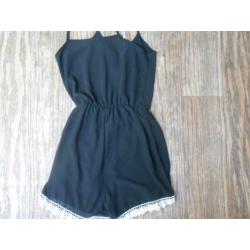 leuke zwarte play suite maat S zgan