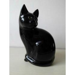 Vintage zwarte Kat keramiek
