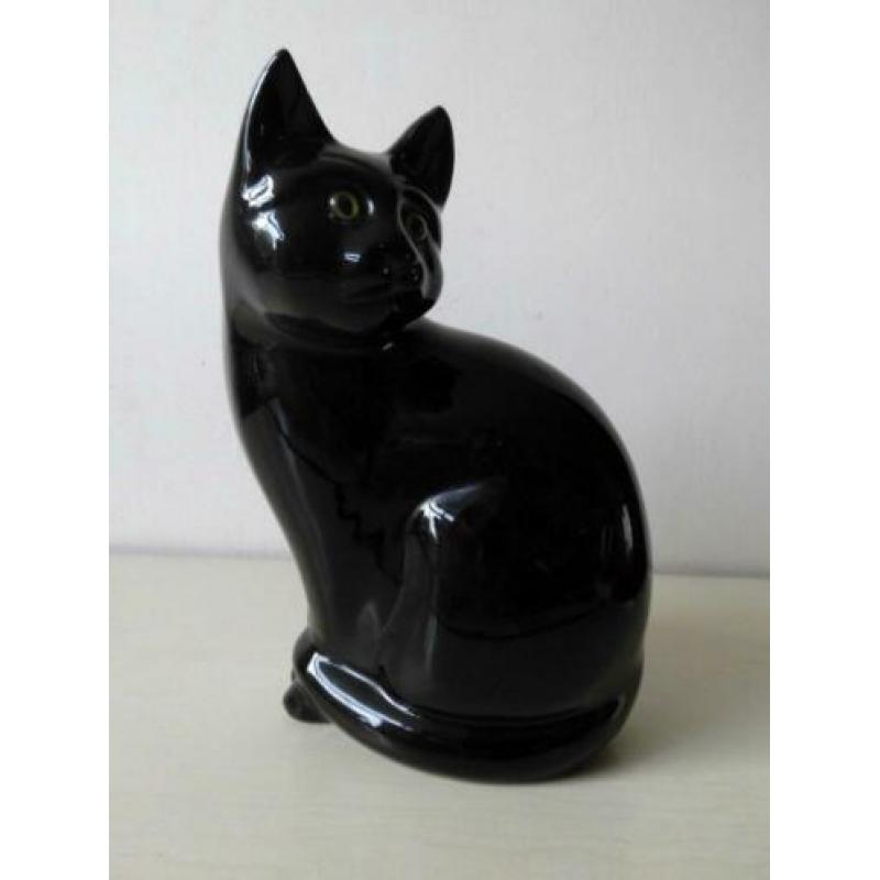 Vintage zwarte Kat keramiek