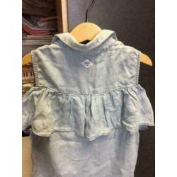 Zacht denim blouse, maat: 110/116