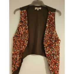 Mos Mosh gillet met pailletten nieuw maat S/ M