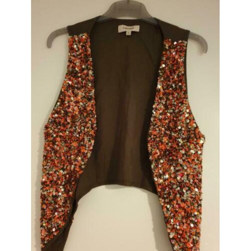 Mos Mosh gillet met pailletten nieuw maat S/ M