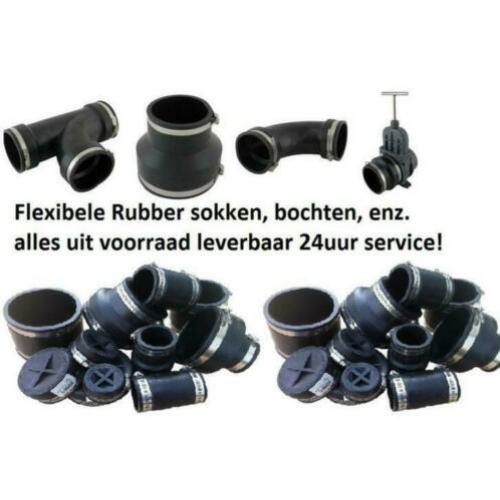 fexibele koppelingen, Pvc buizen, pvc bocht, knie enz.