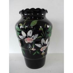 Booms glas art deco vaas fuchsia hoogte 32 cm