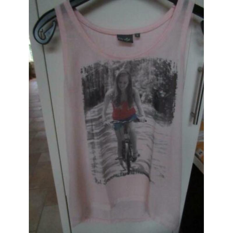 City Life roze top met leuke print maat S