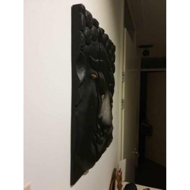 Thaise buddah houtsnijwerk drie-luik