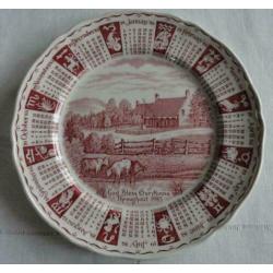 2 Engelse kalender borden 1985, 1986, o.a Staffordshire